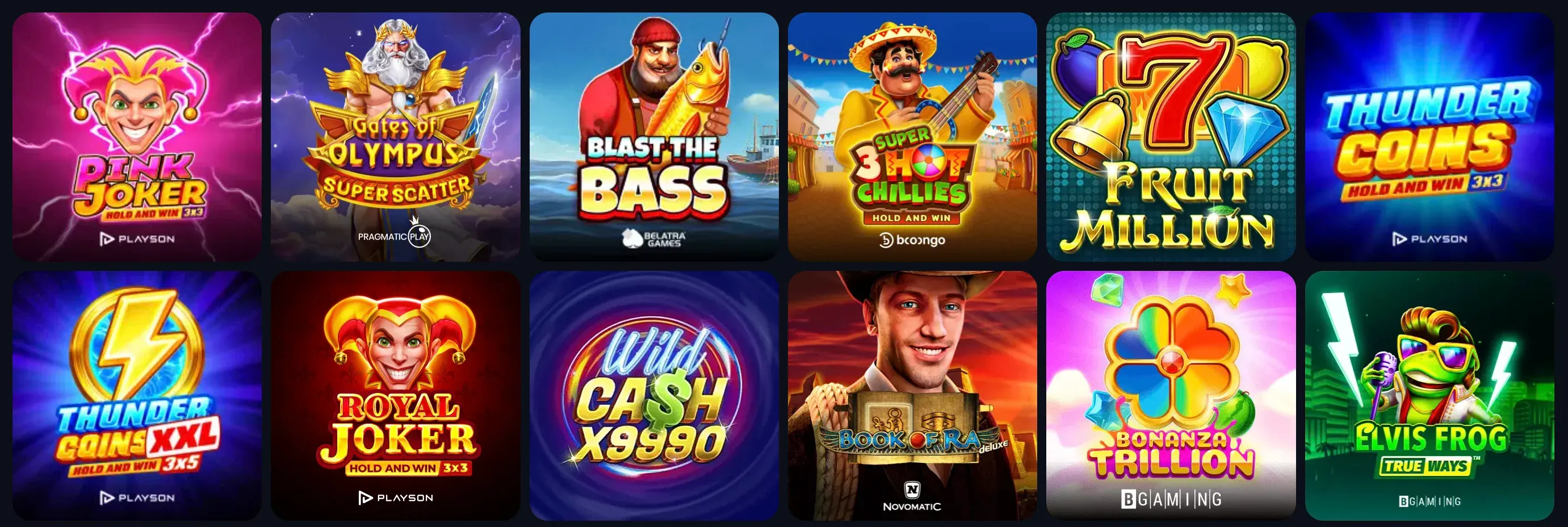 Sbírka her v Spinalto casino